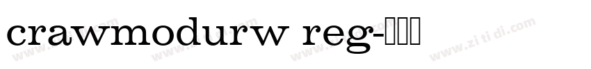 crawmodurw reg字体转换